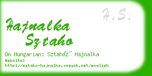 hajnalka sztaho business card